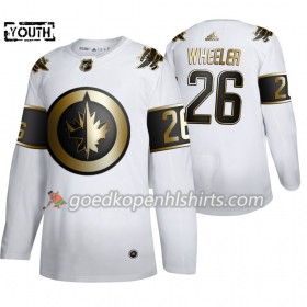 Winnipeg Jets Blake Wheeler 26 Adidas 2019-2020 Golden Edition Wit Authentic Shirt - Kinderen